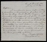 Letter from Camp Washington to Captain Thomas Sparrow